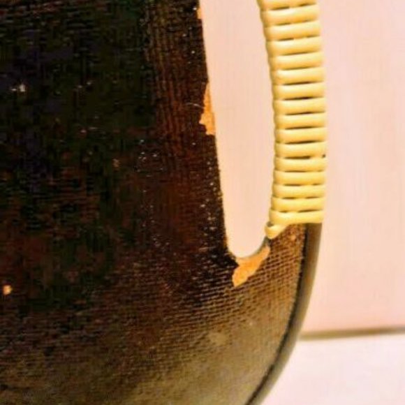 Vintage Turquoise Blue Yellow Sunflower Hand Painted Tilso Japan Serving Tray - Picture 6 of 8